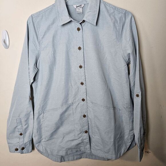 Duluth Trading Co.Active Fit  Long Sleeve Button Down Shirt 3237-108 Men's Blue - Picture 1 of 5